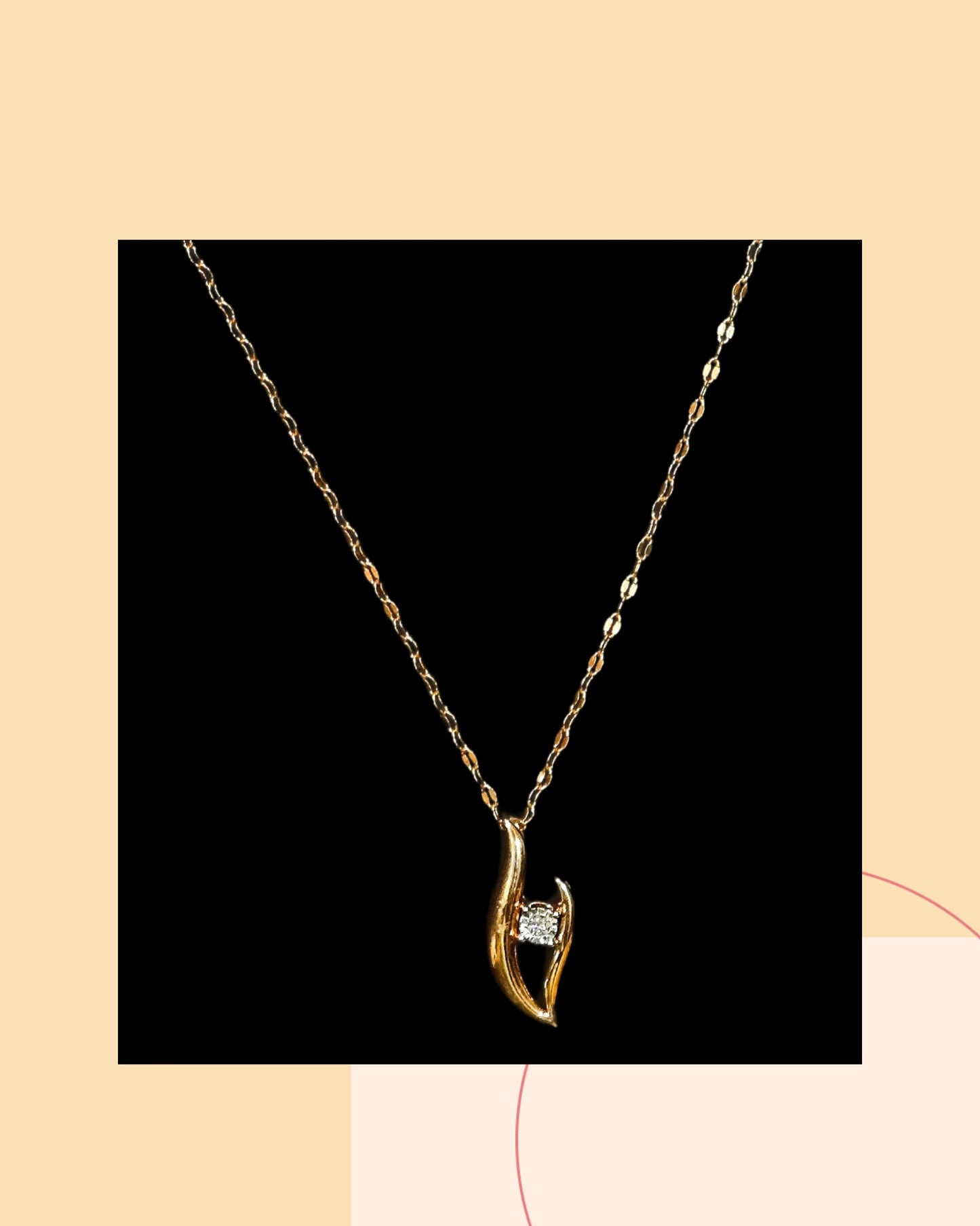 DIAMOND PENDANT AND CHAIN