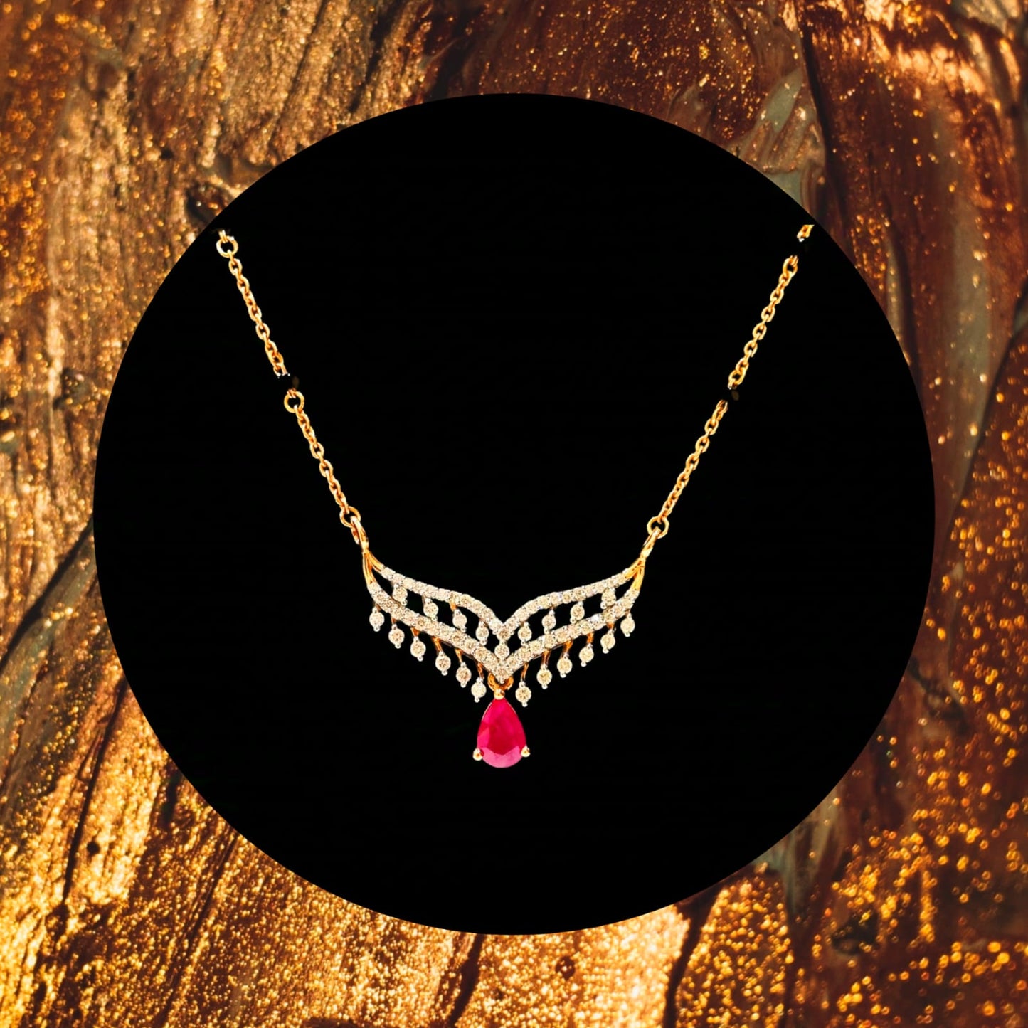 DIAMOND PENDANT AND CHAIN